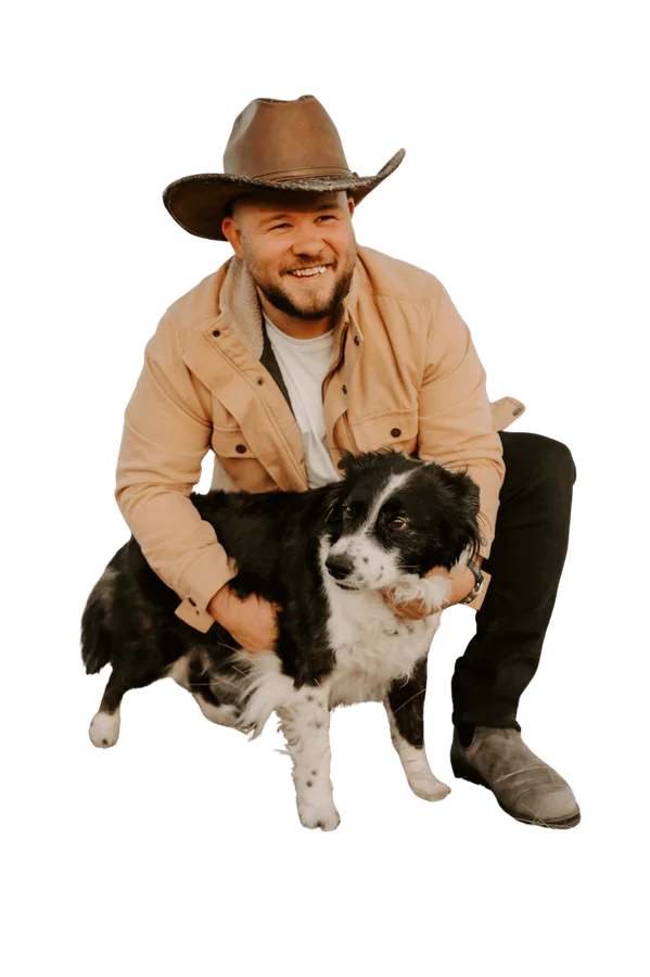 Cody Tritter with his dog